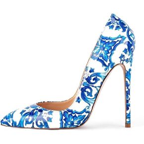 Floral Shoes for Women China Doll Shoes Oriental Print Shoes Snake Skin Pumps Pointed Toe Stiletto Pumps Classic Floral Designs Shoes Comfortable Chinoiserie Dress for Women.