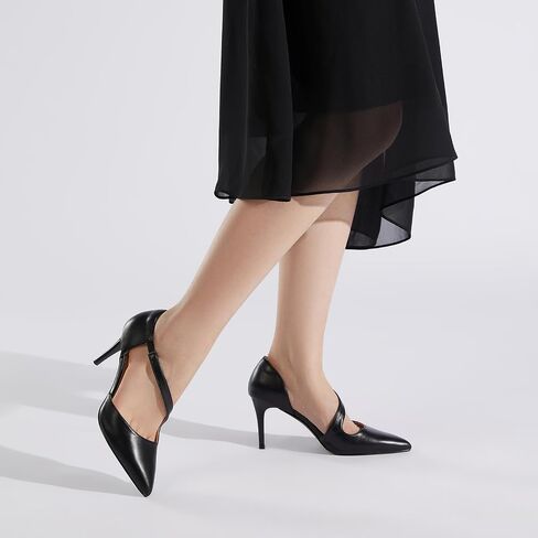 Women's Closed Toe Dress Pumps Shoes Pointed Toe Comfortable Stiletto Heels for Work Office Wedding Dancing in Saudi Arabia