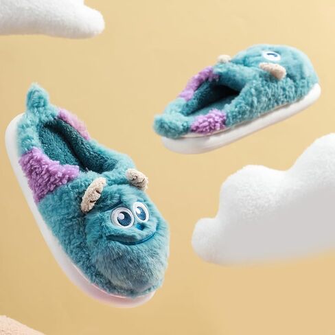 شبشب MINISO Disney Pixar James Sullivan النسائي الفخم لغرفة النوم في الأماكن المغلقة، حذاء منزلي مع نعل مطاطي مضاد للانزلاق للسيدات in Kuwait