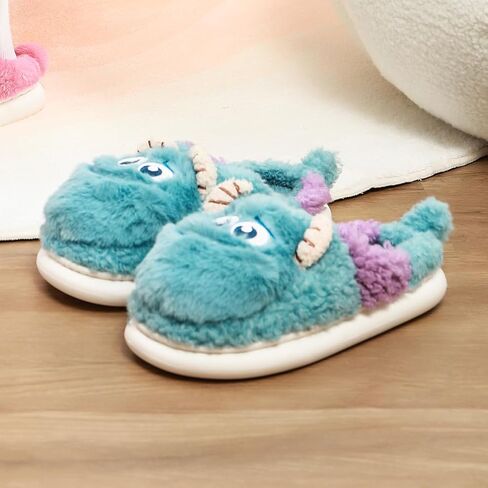 شبشب MINISO Disney Pixar James Sullivan النسائي الفخم لغرفة النوم في الأماكن المغلقة، حذاء منزلي مع نعل مطاطي مضاد للانزلاق للسيدات in Kuwait