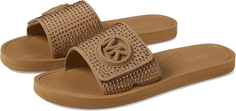 Michael Kors, Women, Mk Charm Slide, Camel, 6, Medium in Saudi Arabia