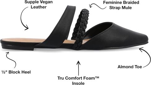 مجموعة Journee للسيدات ذات عرض متوسط ​​وواسع من Olivea Tru Comfort Foam سهل الارتداء عند أصابع القدم اللوزية in Saudi Arabia