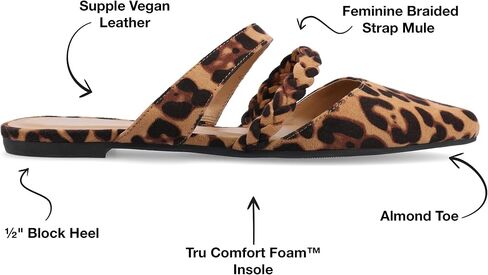 مجموعة Journee للسيدات ذات عرض متوسط ​​وواسع من Olivea Tru Comfort Foam سهل الارتداء عند أصابع القدم اللوزية in Saudi Arabia