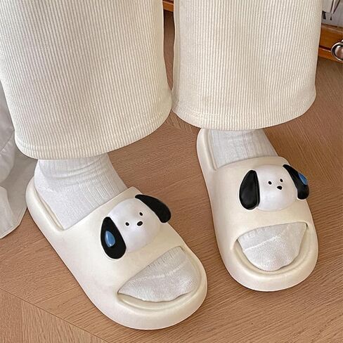 Women’s Cute Summer Slides Cartoon Dog Non-Slip Shower Slippers in Saudi Arabia