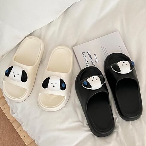 Women’s Cute Summer Slides Cartoon Dog Non-Slip Shower Slippers in Saudi Arabia