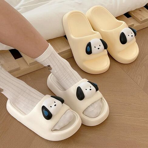 Women’s Cute Summer Slides Cartoon Dog Non-Slip Shower Slippers in Saudi Arabia