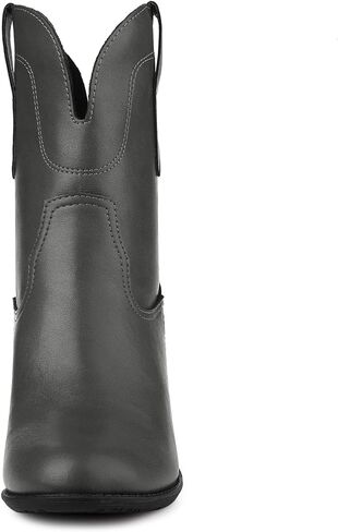 Allegra K Women's Mid Calf Memory Round Toe Block Heel Western Boots in Saudi Arabia