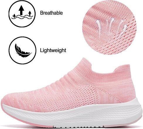 حذاء SHULOOK النسائي سهل الارتداء للمشي مريح وخفيف الوزن وجيد التهوية، حذاء رياضي غير قابل للانزلاق شبكي كاجوال للجري والتنس in Kuwait