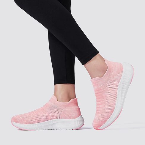 حذاء SHULOOK النسائي سهل الارتداء للمشي مريح وخفيف الوزن وجيد التهوية، حذاء رياضي غير قابل للانزلاق شبكي كاجوال للجري والتنس in Kuwait