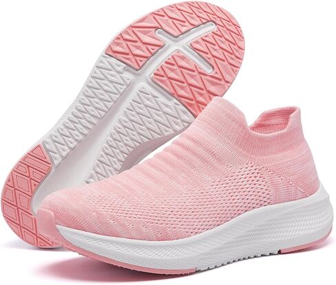 حذاء SHULOOK النسائي سهل الارتداء للمشي مريح وخفيف الوزن وجيد التهوية، حذاء رياضي غير قابل للانزلاق شبكي كاجوال للجري والتنس in Kuwait