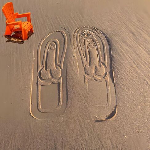 Hidden Shaped Flops Flip Flops Funny Prank Slippers for Adults Flip-Flop Sandals for Summer Fun Quick-Dry Durable Sole Creative Novelty Gag Gifts for Beach Parties Boating in Saudi Arabia
