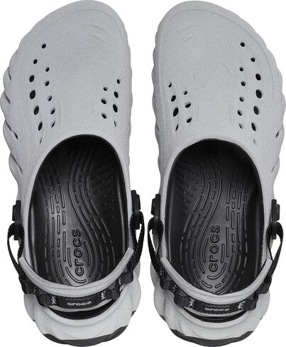Crocs Unisex-Adult Echo Clog, Black/Reflective, 18 Women/16 Men in Saudi Arabia