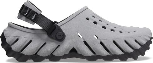 Crocs Unisex-Adult Echo Clog, Black/Reflective, 18 Women/16 Men in Saudi Arabia