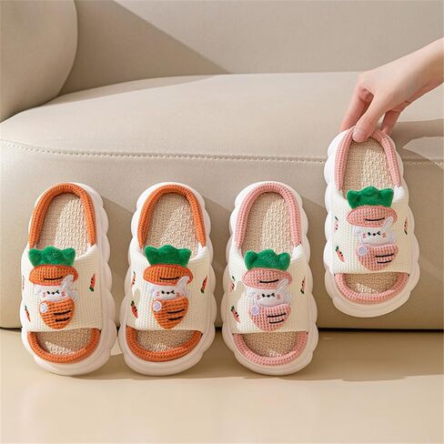 Women slippers Animal slippers Cartoon pig slippers Linen slippers at home Cute and comfortable plush slippers in Saudi Arabia