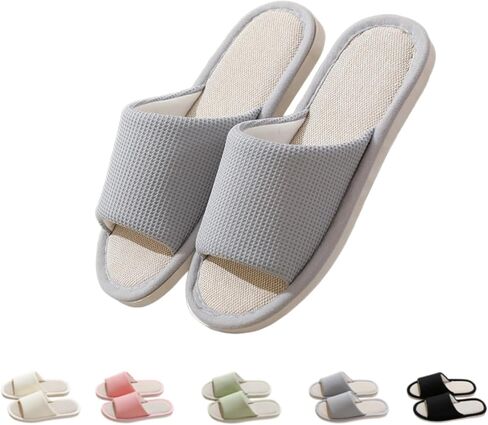 Women Slipper Soft Sole Open Toe House Slippers Memory Foam Slip On Bedroom Cozy Indoor Outdoor Home Slippers in Saudi Arabia