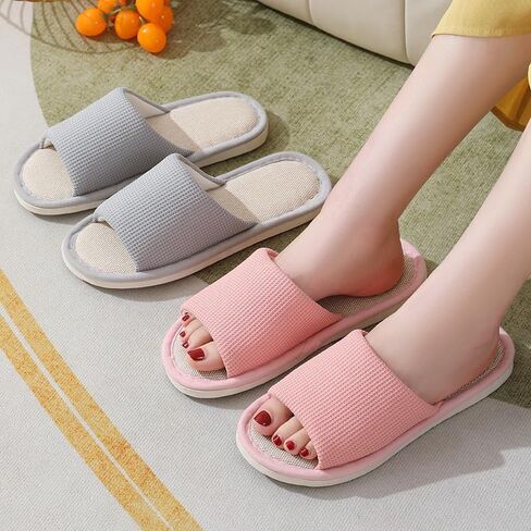 Women Slipper Soft Sole Open Toe House Slippers Memory Foam Slip On Bedroom Cozy Indoor Outdoor Home Slippers in Saudi Arabia