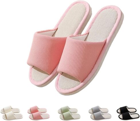 Women Slipper Soft Sole Open Toe House Slippers Memory Foam Slip On Bedroom Cozy Indoor Outdoor Home Slippers in Saudi Arabia