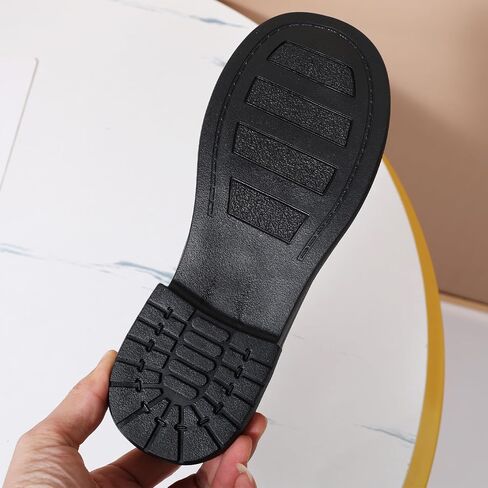 Loafers for Women Women's Chunky Loafers Leather Penny Comfort Shoes Business Casual Shoes Ladies Loafers with Metal Chain in Saudi Arabia