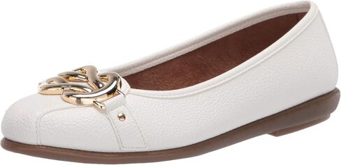 كعب مسطح نسائي من Aerosoles Big Bet، أبيض، عرض 6.5 in Kuwait