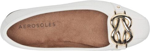 كعب مسطح نسائي من Aerosoles Big Bet، أبيض، عرض 6.5 in Kuwait