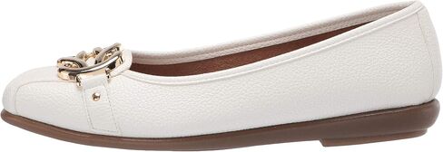 كعب مسطح نسائي من Aerosoles Big Bet، أبيض، عرض 6.5 in Kuwait