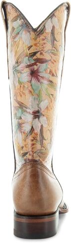 Soto Boots Womens Flower Print Square Toe Cowgirl Boots M50067 in Saudi Arabia