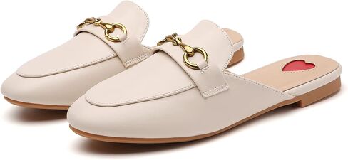 Buckle Mules for Women Flats Round Toe Slip On Backless Loafers Ladies Work Shoes in Saudi Arabia