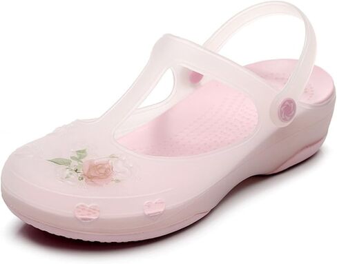 Women's Classic Transparent Garden Clogs Comfortable, Soft, and Non Slip Jelly Beach Sandals Outdoor Leisure Water Slippers in Kuwait