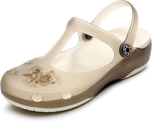 Women's Classic Transparent Garden Clogs Comfortable, Soft, and Non Slip Jelly Beach Sandals Outdoor Leisure Water Slippers in Kuwait