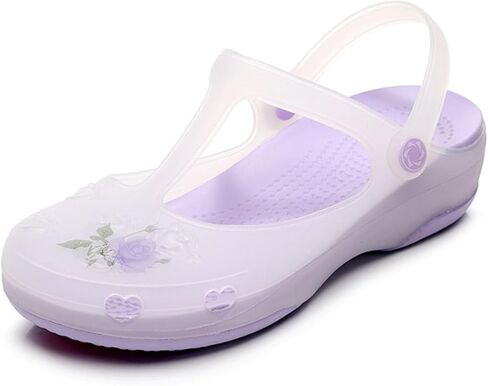 Women's Classic Transparent Garden Clogs Comfortable, Soft, and Non Slip Jelly Beach Sandals Outdoor Leisure Water Slippers in Kuwait