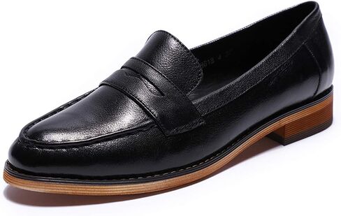 Mona flying Women's Leather Penny Loafer Casual Flat Shoes for Women Ladies in Saudi Arabia