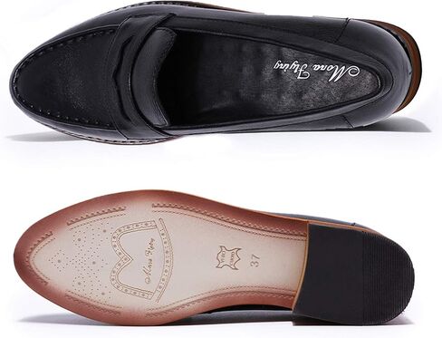 Mona flying Women's Leather Penny Loafer Casual Flat Shoes for Women Ladies in Saudi Arabia