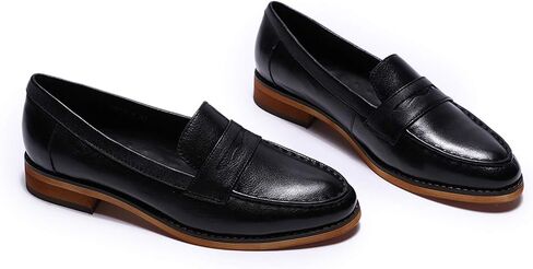 Mona flying Women's Leather Penny Loafer Casual Flat Shoes for Women Ladies in Saudi Arabia