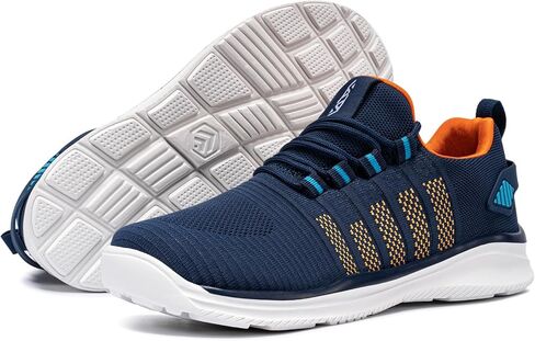 Men's Waterproof Shoes for Women Lightweight Walking Running Water Resistant Shoes Rainy Tennis Sneakers(13, Blue Orange) in Saudi Arabia