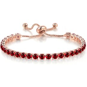 14K Gold Plated Tennis Bracelets Sparkling Cuban Zirconia Adjustable Slider Bangle Jewelry Dainty Bracelet for Women Girls