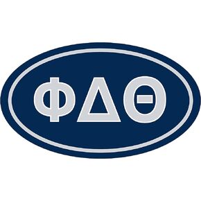 Phi Delta Theta Oval Fraternity Car Magnet Set of 2 Removable No Residue All Weather Magnets for Fraternity Guys and Student Drivers