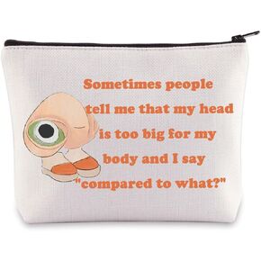 WZMPA Shell Marcel Cosmetic Bag Marcel Fans Gifts My Head Is Too Big For My Body Marcel Makeup Zipper Pouch Bag For Movie Fans (head is too big)