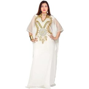 Kaftan for Women - Chiffon Women Kaftan Farasha Caftan Long Wedding Maxi Beach Dress -Evening Dresses Wedding Cocktail Kaftan