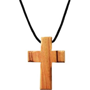 Holy Land Imports Olive Wood Cross Pendant. (1.5 inches Height) WA-37