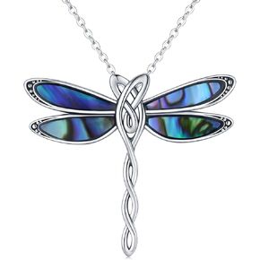 CHENGHONG اليعسوب قلادة للنساء 925 فضة سلتيك عقدة اليعسوب قلادة الأيرلندية اليعسوب مجوهرات هدايا للفتيات عاشق in Kuwait