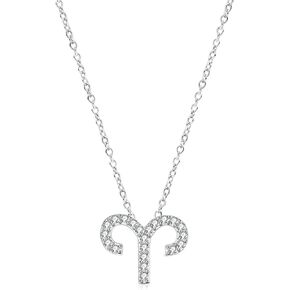 S925 Sterling Silver Zodiac Sign Necklace 12 Constellation Astrology Paperclip Chain Necklace for Women Girls