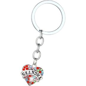ShiQiao Spl Birthday Christmas Gifts for Grandma Grandmother Diamond Pendant Keychain Key Tag