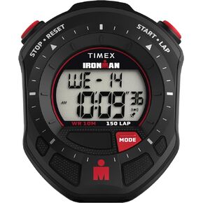 Timex UnisexIronman Stopwatch 65mm- Digital Dial Black Case