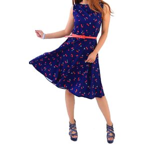 OMZIN Women's Audrey Hepburn Rockabilly Vintage Dress 1950s Retro Cocktail Swing Party Dress with Belt in Kuwait