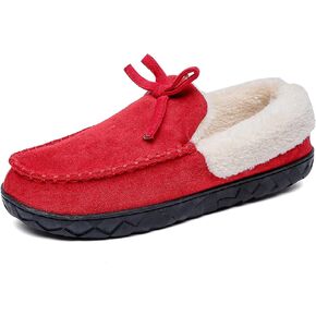 Womens Winter Memory Foam Cozy House Slipper Microsuede Moccasins Ladies Indoor Outdoor Warm Slippers