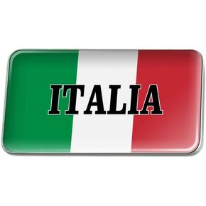 Italia Italy Italian Flag Metal Rectangle Lapel Hat Pin Tie Tack Pinback