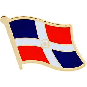 Dominican Republic/USA Flag 1" Metal Lapel and Hat Pin - Show Your República Dominicana Pride