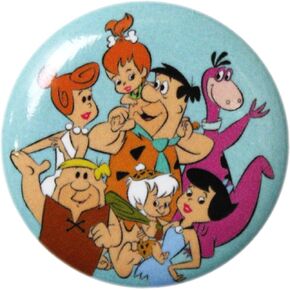 The Flintstones - Group Shot - 1.25 Inch Round Button