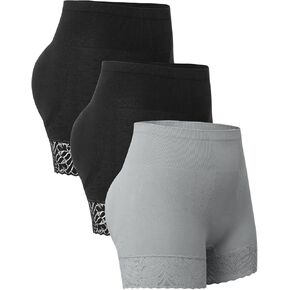 IloveSIA 3PACK زلة السراويل للنساء تحت اللباس مريح تحكم اللباس الداخلي الجسم المشكل مقاس واحد يناسب S M L