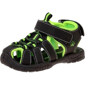 Rugged Bear Kids Boys Girls Closed-Toe Outdoor Sport Water Sandals - beach pool slide adjustable strap shoes athletic summer (Toddler/Little Kid/Big Kid)